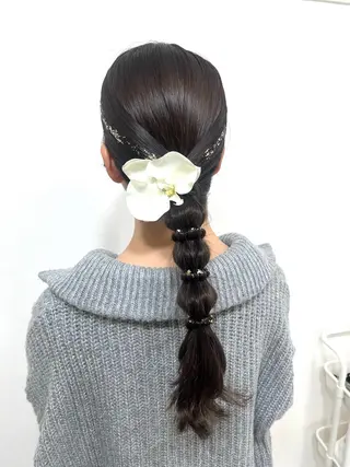 ロング ヘアアレンジ ヘアセットサロン /上坪愛美のヘアスタイル