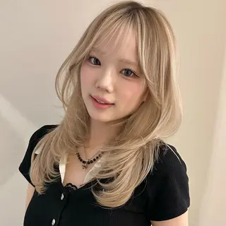 ミディアム 🌹ハッシュカット、 レイヤー韓国ヘア🌹のヘアスタイル