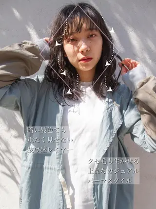 ミディアム 【1日2名様限定】 AFLOAT白川雄副のヘアスタイル