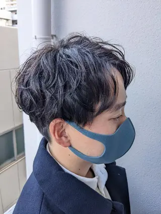 メンズ ショート パーマ 小川 健治✨のヘアスタイル