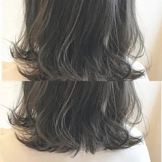 ミディアム 津秋 朝美のヘアスタイル