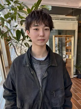 パーマ メンズ ハイトーン/デザイン カラー/るいのヘアスタイル