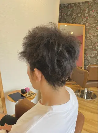 ショート カラー ブリーチなしWカラー /酸性ストレート河本のヘアスタイル