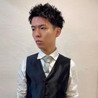 ショート パーマ メンズ 【池袋/スパイキー ショート】ⓝⓘⓜⓤのヘアスタイル