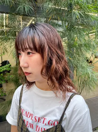 ミディアム パーマ 【お洒落パーマ】 Elme　肥塚康汰郎のヘアスタイル