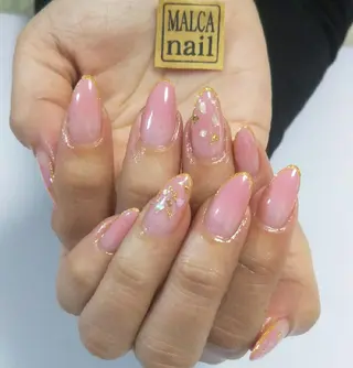 セミロング ヘアアレンジ パーマ ネイル キッズ マツエク・マツパ MALCAnail(マルカネイル)所属・荒木 莉奈のネイルデザイン