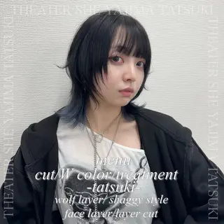 ミディアム 🫧ハイトーン特化 🐺矢島タツキ🐺のヘアスタイル