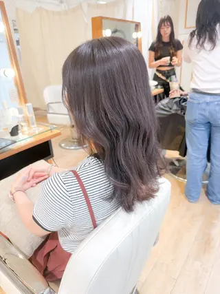 ミディアム ✨カラー支持No.1 🧸ワキ カナコ🧸のヘアスタイル