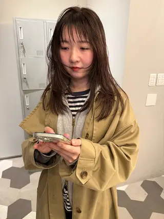 セミロング カラー ブリーチ/アレンジ 天満/chihiroのヘアスタイル