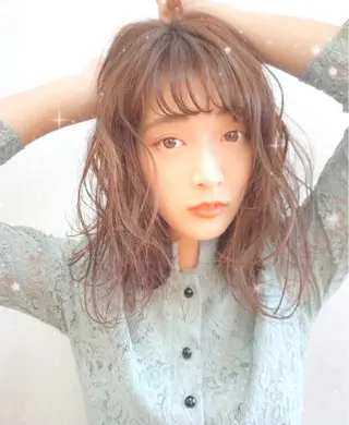 ミディアム カラー ダブルカラー🎉 ハイトーン🎉スドウのヘアスタイル