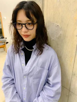 ミディアム パーマ SALOWIN 名古屋所属・パーマ特化美容師 /丹羽舜太のヘアスタイル