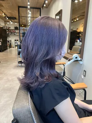 ミディアム カラー 髪質改善/ ブリーチ/中尾のヘアスタイル