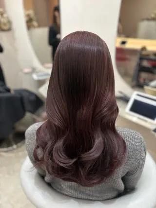 ロング カラー 新宿/韓国ヘア 中明度カラー/かやのヘアスタイル