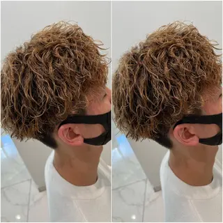 パーマ メンズ 全席個室　暖色カラー Zina松園優香🌸のヘアスタイル