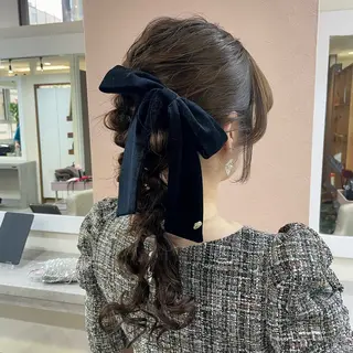 ロング ヘアアレンジ 韓国風パーマ/ヘア セット/店長みづきのヘアスタイル