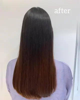 ロング 縮毛矯正、髪質改善／ 松田 龍之介のヘアスタイル