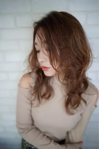 ミディアム カラー パーマ ヘアアレンジ メンズ キッズ ネイル マツエク・マツパ premier modelsのヘアスタイル