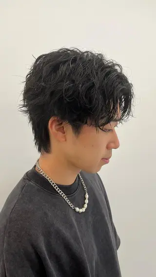 ショート カラー パーマ メンズ 🏆メンズヘア特化 🥇代表りんぺーのヘアスタイル