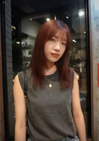 ミディアム カラー yll所属・似合わせ/ハイトーン /中目黒/さくらのヘアスタイル