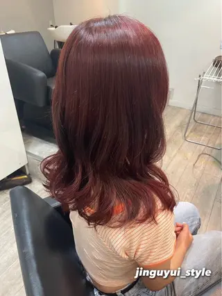 ミディアム カラー パーマ ヘアアレンジ メンズ ワット 原宿のヘアスタイル