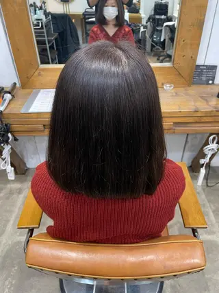 セミロング カラー 松田 恋のヘアスタイル