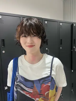 ショート パーマ ベージュカラー/ 新潟/万代/なお🎀のヘアスタイル