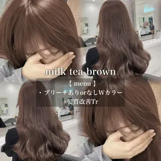 カラー 🩶透明感ミルク ティー🩶 maoのヘアスタイル