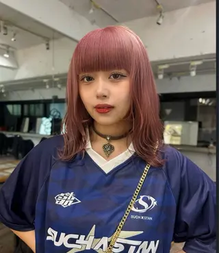 ミディアム カラー 韓国風 レイヤー/seiyaのヘアスタイル