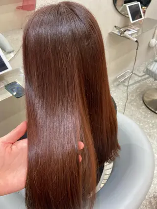 セミロング カラー 新宿/韓国ヘア 中明度カラー/かやのヘアスタイル