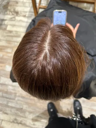 セミロング カラー ‪広瀬快斗／ツヤ髪 /似合わせカラー🌱のヘアスタイル