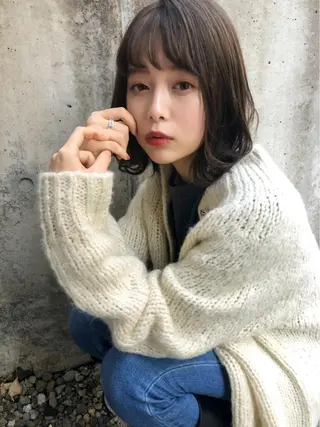 ミディアム 透明感カラー│ レイヤーヘア中居美樹のヘアスタイル