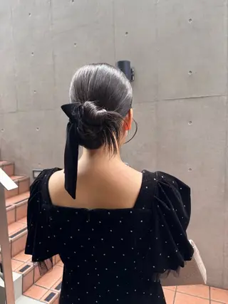 ミディアム ヘアアレンジ 【ヘアセット/美眉】 吉川玲のヘアスタイル