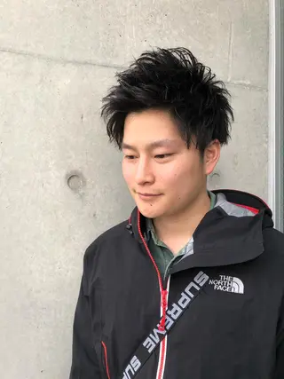 ショート メンズ 森本裕/オーナー/ スパイラルパーマのヘアスタイル