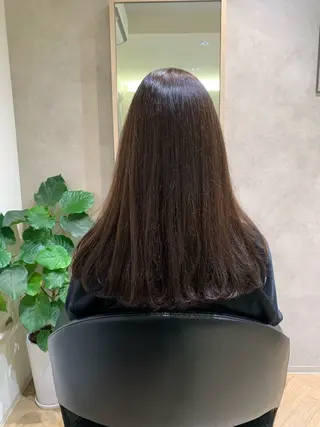 セミロング Nu:v所属・moe/ 透明感カラー/恵比寿のヘアスタイル