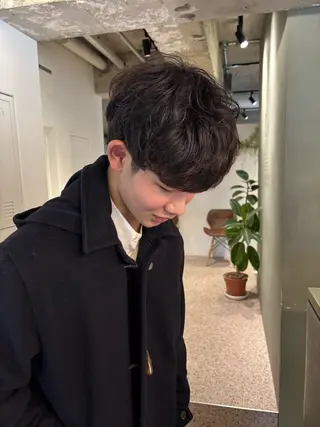 ショート パーマ メンズ TONUKOA RUA下北沢店【トヌコア ルア】所属・丸山璃子 /パーマ/レイヤーのヘアスタイル