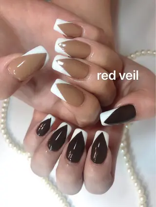 セミロング ネイル 長さ出し専門 nynaのネイルデザイン