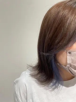 カラー mopa所属・mopa_kaede 暖色カラー/ロングのヘアスタイル