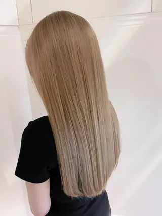 カラー パーマ セミロング ヘアアレンジ ITbyALBUM 藤沢店のヘアスタイル