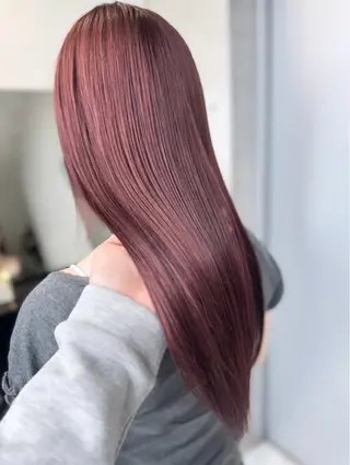 セミロング カラー パーマ ヘアアレンジ 透明感/オリーブ/ グレージュ/YUKAのヘアスタイル