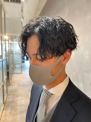 ショート パーマ 渋谷 メンズ 木下 仁来のヘアスタイル