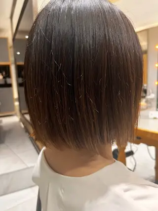 パーマ ボブカット/ えのもとりきのヘアスタイル