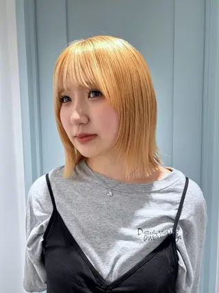 ミディアム カラー 🦖ミニボブ/ボブ /MOEKA🦕のヘアスタイル