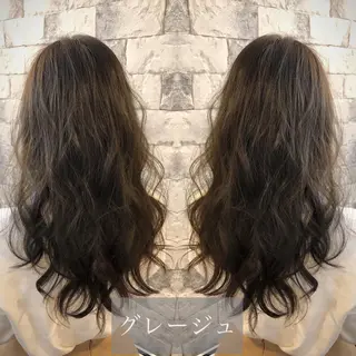 ロング カラー パーマ 美髪矯正 🌈髪質改善 山下のヘアスタイル