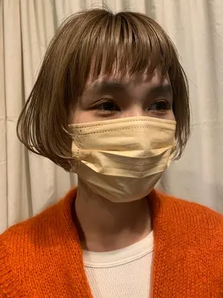 ショート Asti blanche所属・ブリーチなしWカラー /地毛風/小林凪沙のヘアスタイル