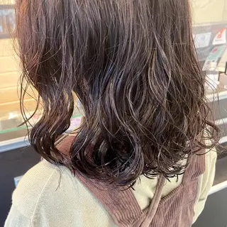 ミディアム パーマ スナコザワ レナのヘアスタイル