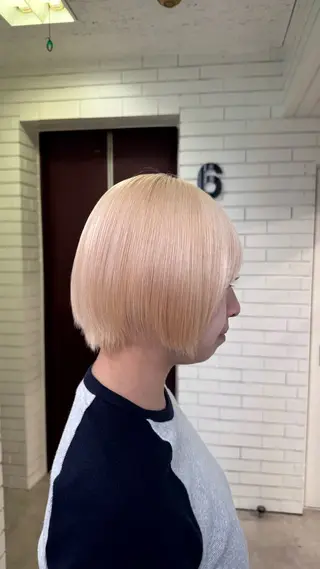 ショート カラー ZYNX所属・MAHIRO/複雑 履歴/ハイトーンのヘアスタイル