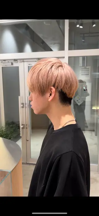 ショート カラー メンズ 落ちる黒 森崎雄斗のヘアスタイル