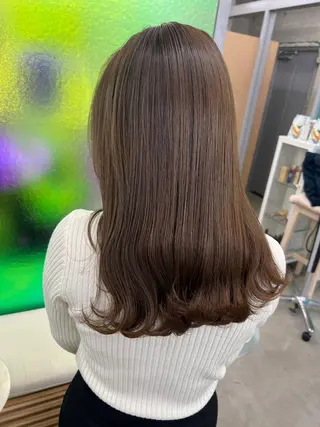 セミロング カラー パーマ ヘアアレンジ 【ヘアケア特化型】 newi天王寺のヘアスタイル