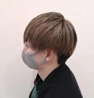 メンズ カラー 渡辺 愛枝/艶カラー🩵のヘアスタイル