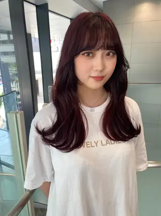 ロング カラー ヘアアレンジ 'AXIS nagoya所属・'AXIS江森 美空のヘアスタイル